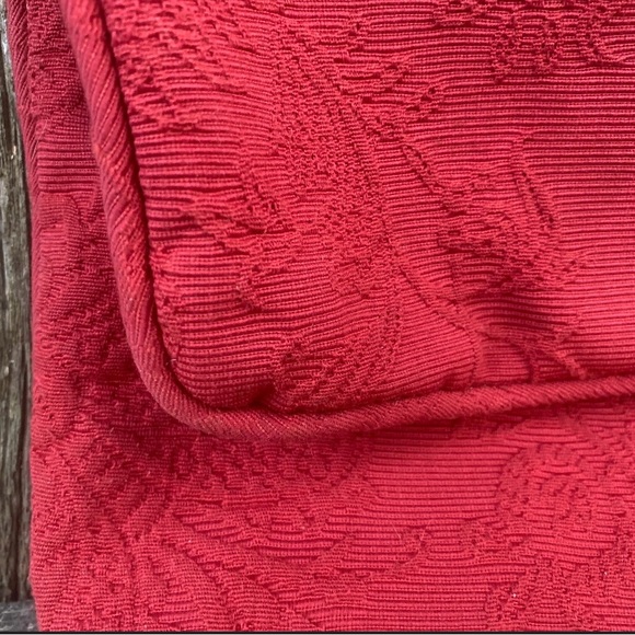 Two (2) Red Brocade Pillow Covers - Picture 2 of 4